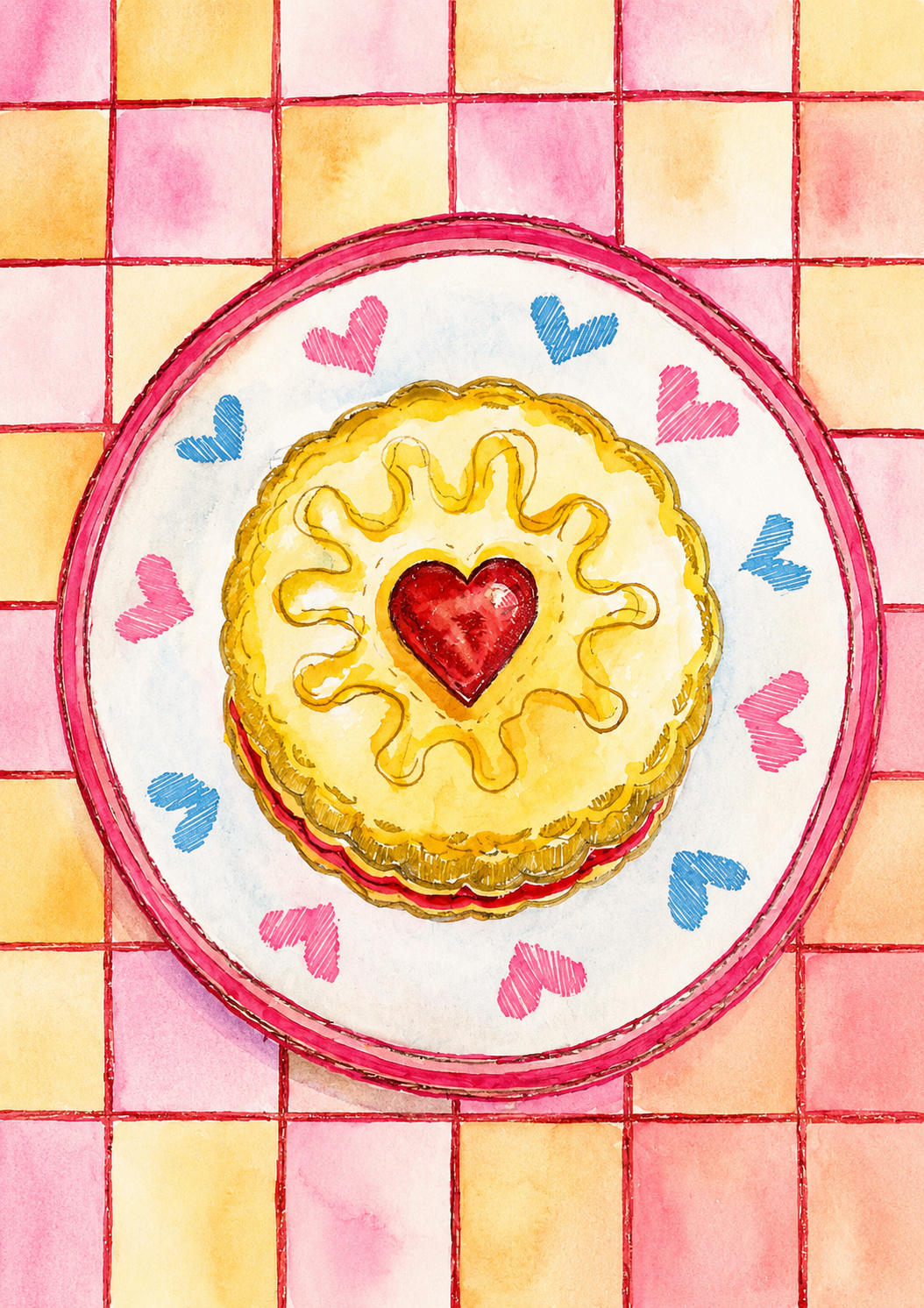 Jammie Dodger A5 Art Print