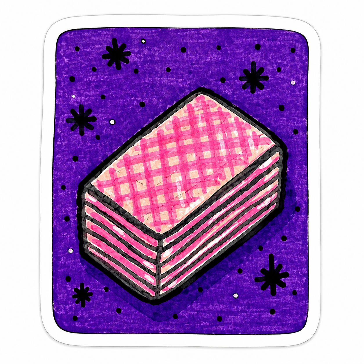 Pink Wafer Sticker