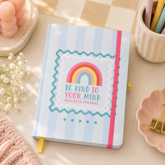 Be Kind to Your Mind A5 Wellness Journal with Citrine Pen