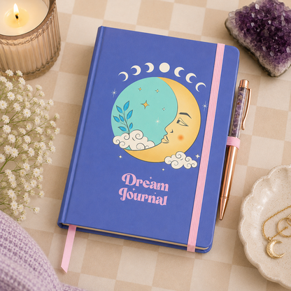 The Moon Dream Journal with Amethyst Pen
