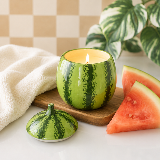 Watermelon Shaped Candle Jar