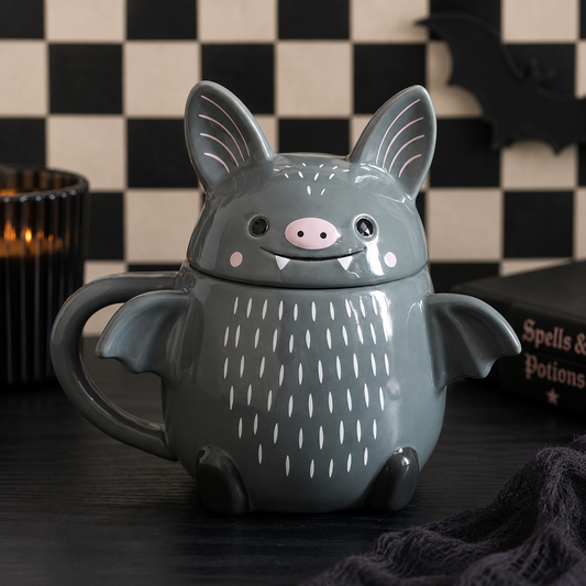 Cute Bat Lidded Mug