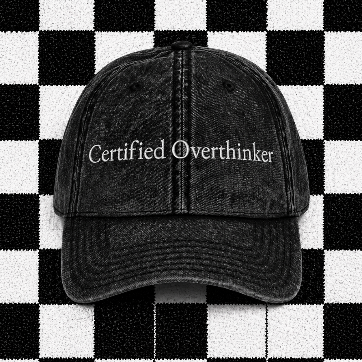 Certified Overthinker Embroidered Cap