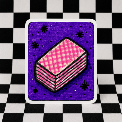 Pink Wafer Sticker