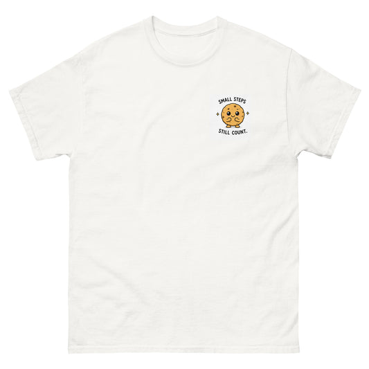 small steps still count t shirt white

