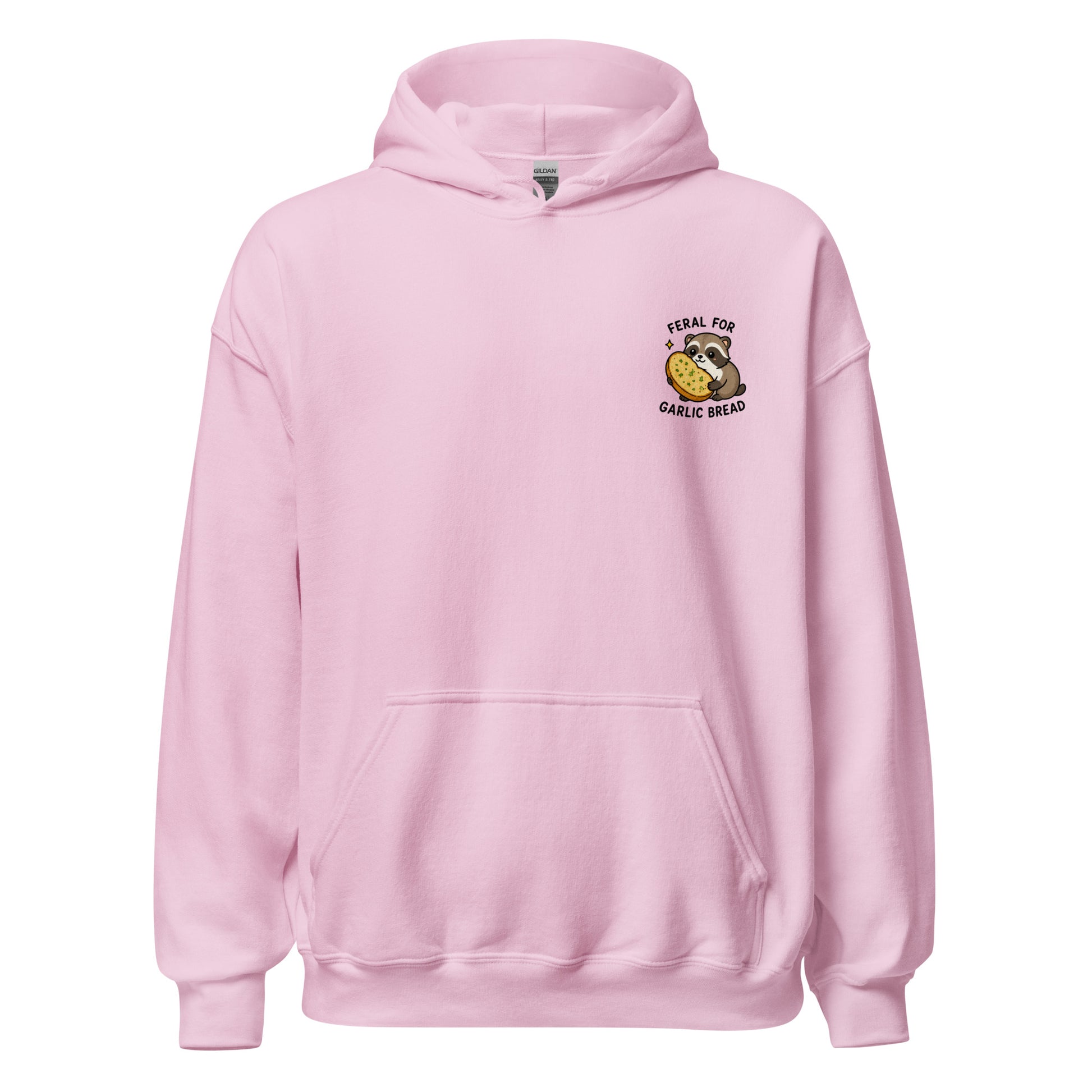 funny pink garlic bread hoodie