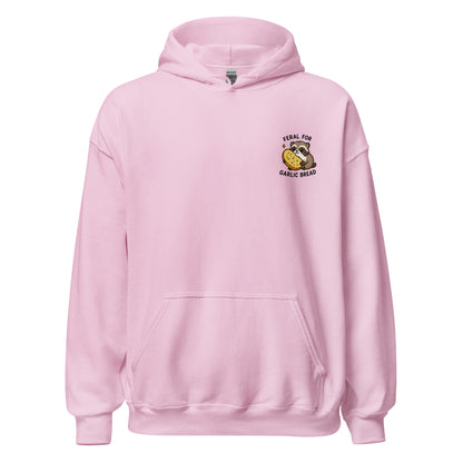 funny pink garlic bread hoodie