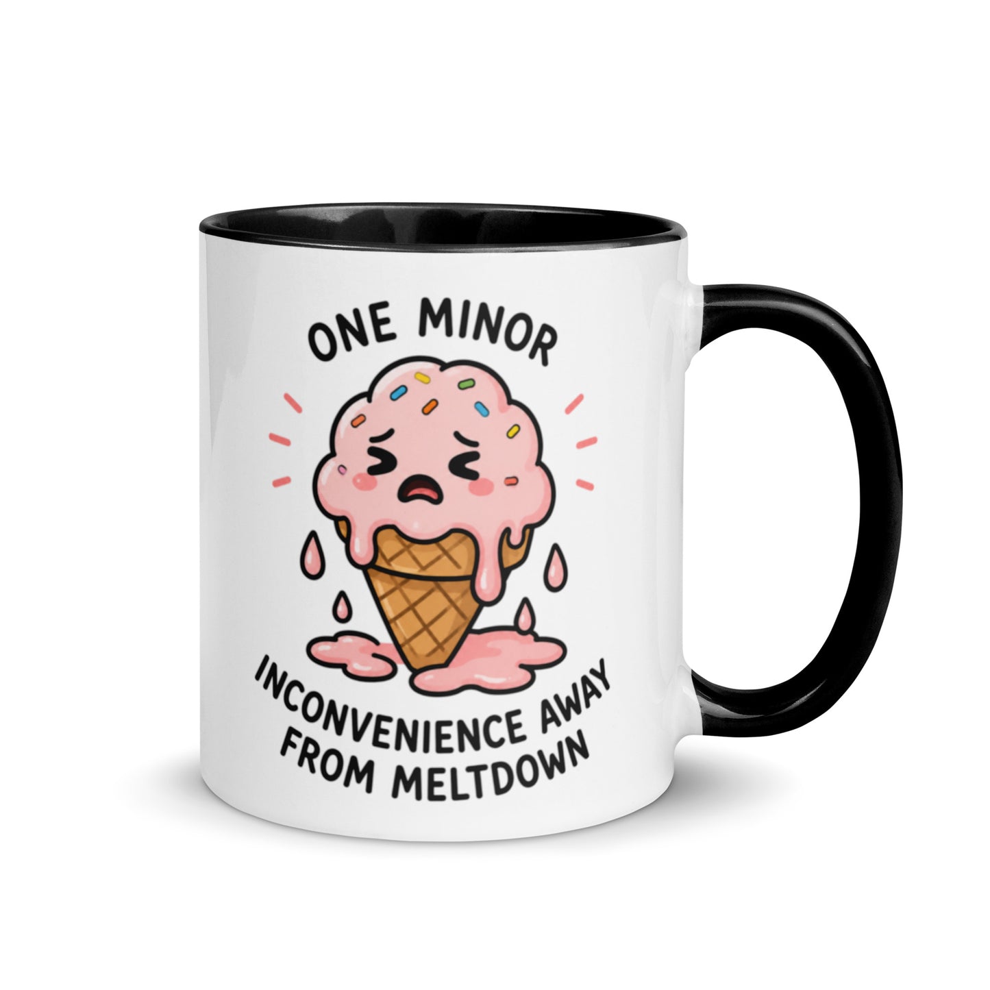 funny mental meltdown icecream coffee mug