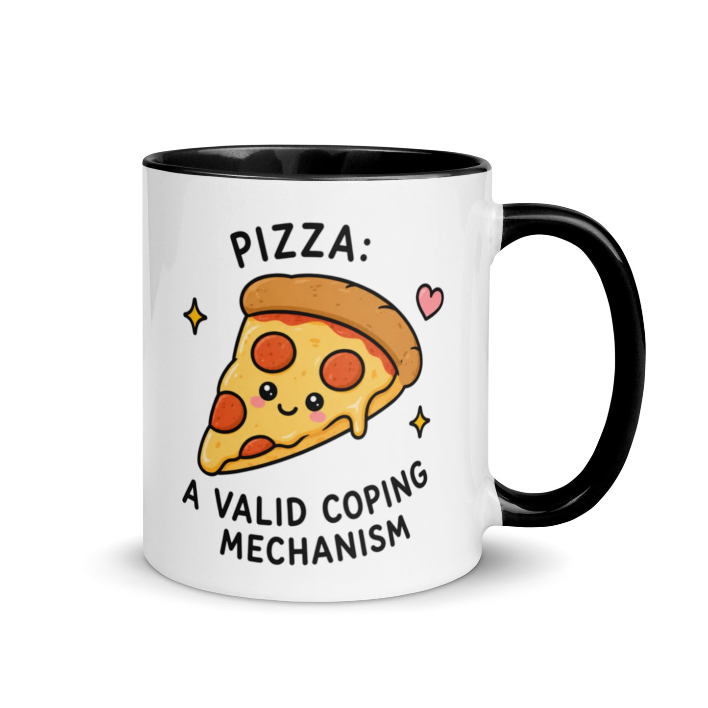 funny pizza coping mechanism mug
