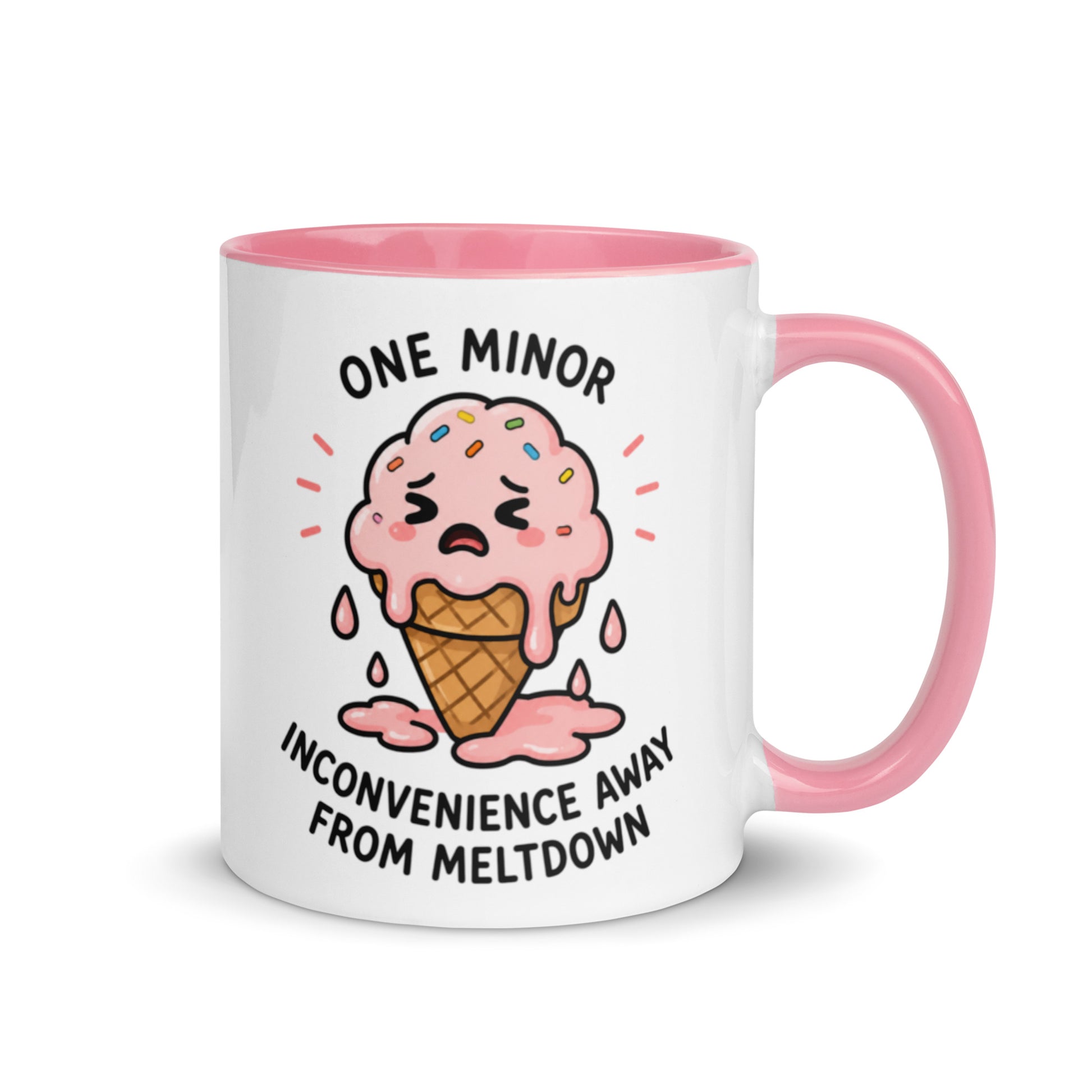 funny mental health meltdown icecream coffee mug