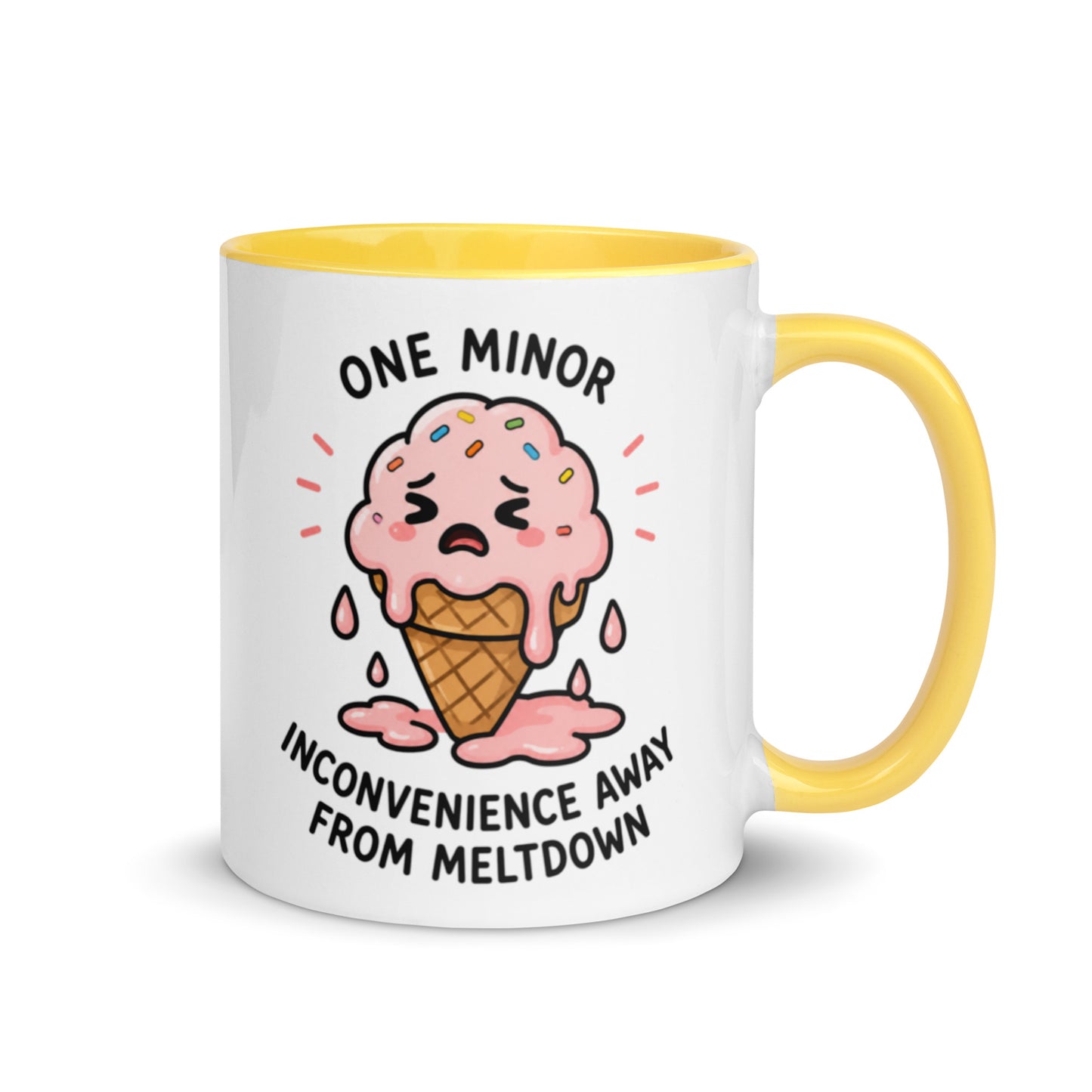 funny mental health meltdown icecream coffee mug